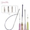 Korea medical absorbable PDO Thread Lift/ Raised eyebrows the Double needle 3d Cog screw W 20G*100mm