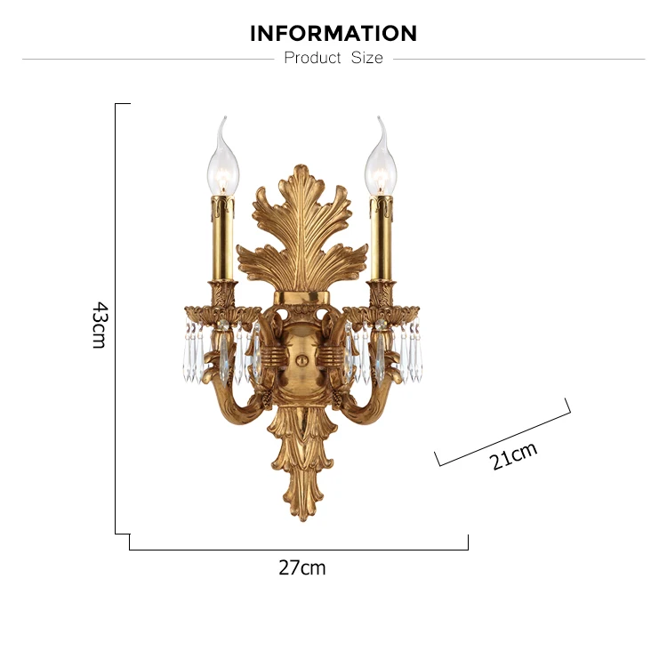 crystal drops antique wall lamps