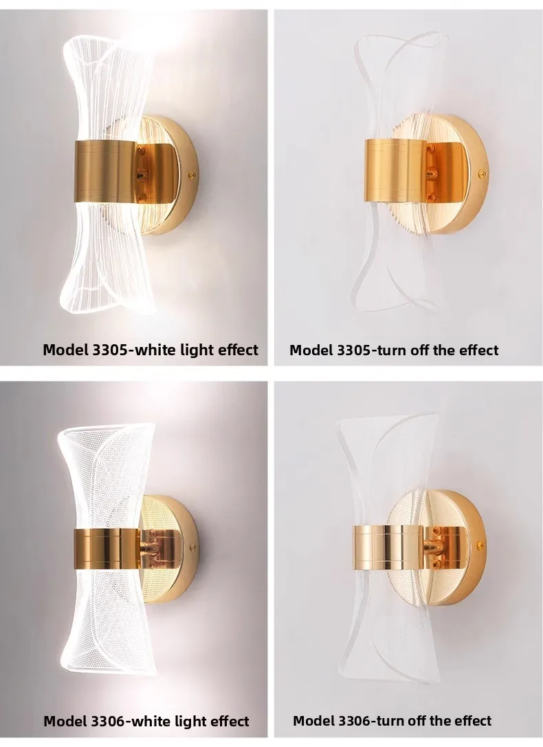 product cross border minimalist modern bedside lamp creative bedroom living room nordic led ultra bright aisle background wall light-15