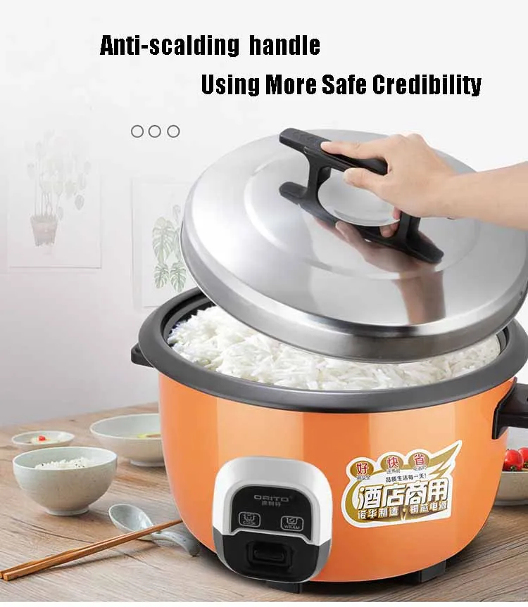 Big Size Commercial Drum Electric Rice Cooker With Nonstick Inner Pot