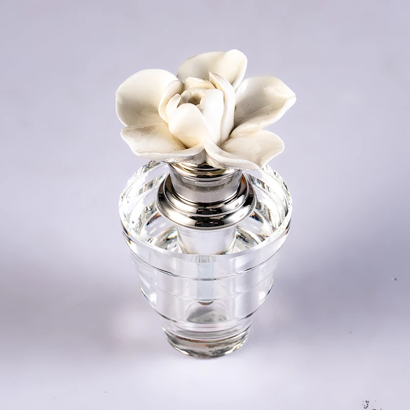 product elegant crystal perfume bottle with floral decoration new fashionable empty glass bottle 3ml crystal crafts product-4