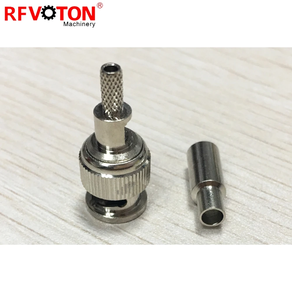 Mini Micro Bnc Crimp Male Crimpfor Rg174 Coaxial Cable Connector - Buy ...