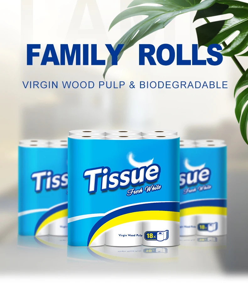 Ultra Soft Bathroom Tissue Toilet Paper Case Pack of 18 Big Rolls