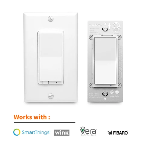Z-wave Smart App Remote Control US Standard Power Switch Dimmer 3 Way Wall Wireless Light Smart Switch