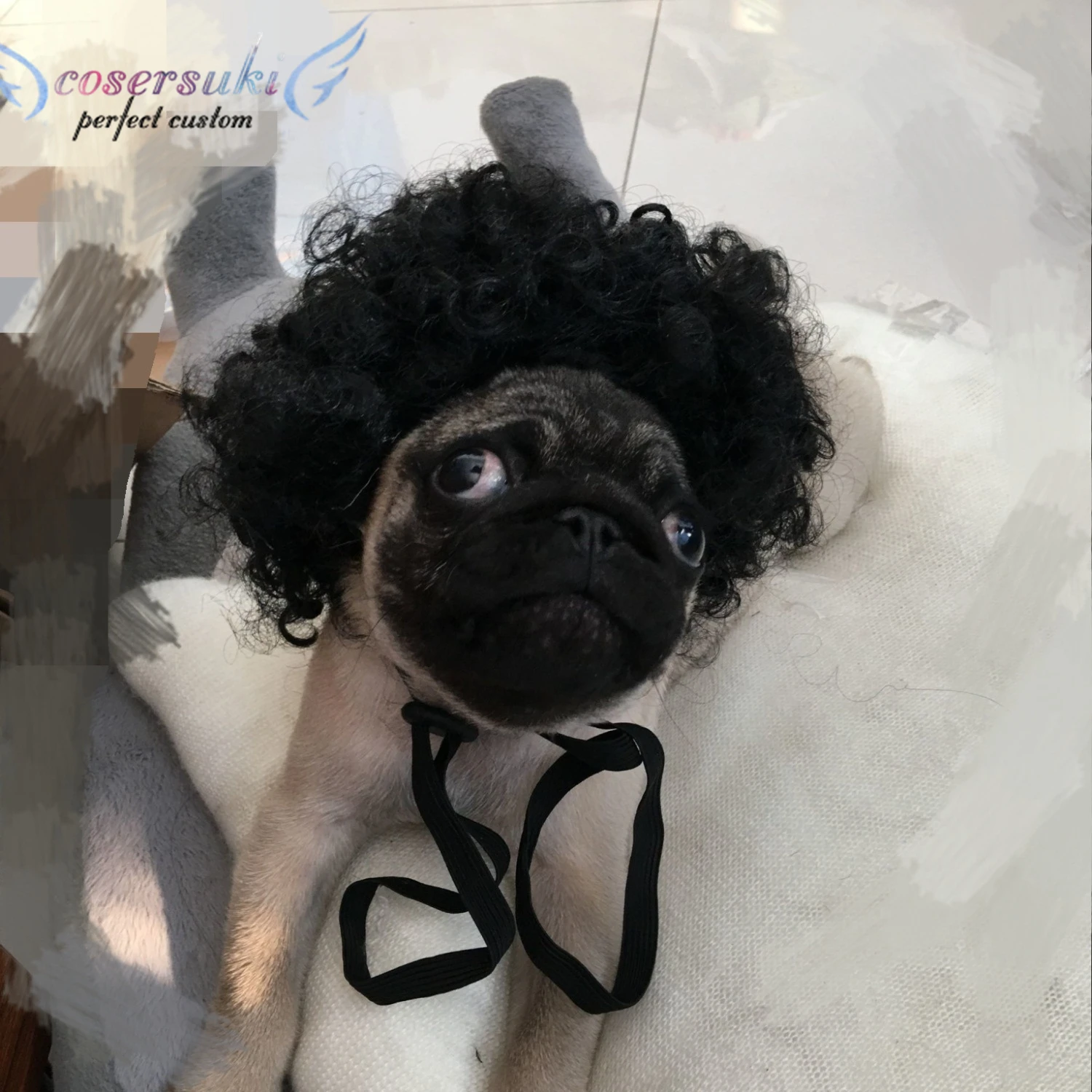 pet dog wig pet hair accessory funny hair pet headgear