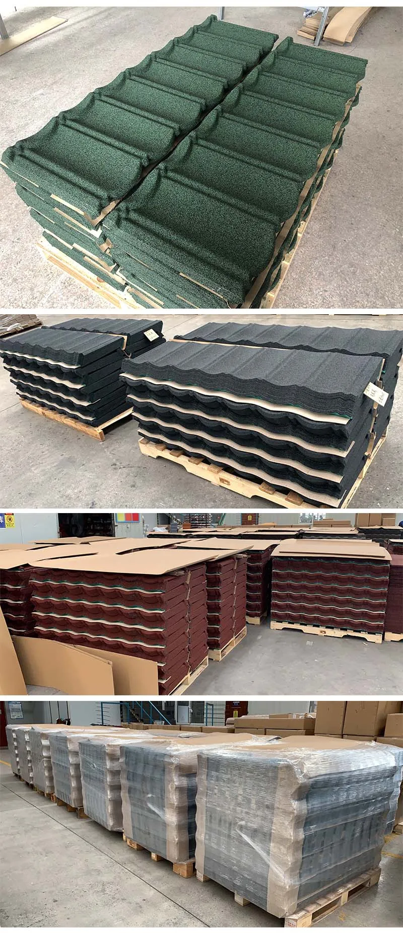 stone coated flat roof tiles fire proof galvanized metal sheet