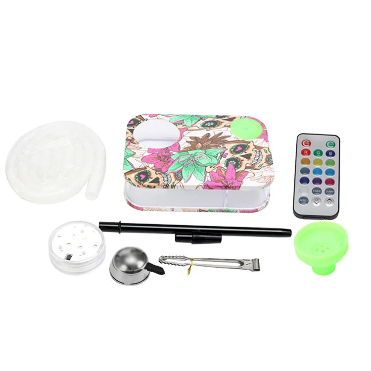 Wholesale Custom Colored Smoke Nargile Plastic Hookah Box Chicha