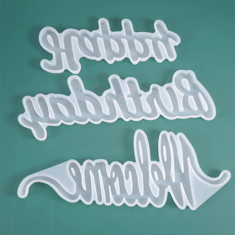 Dm639 English Blessing Words Happy Birthday Resin Epoxy