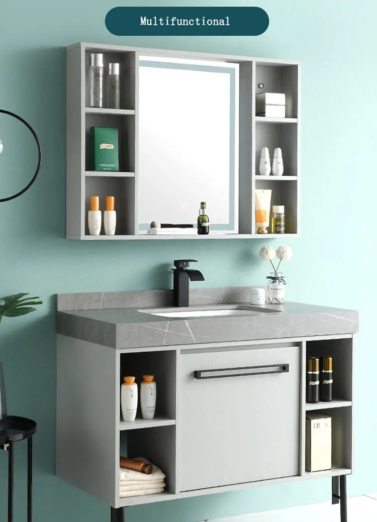 modern small cheap single sink bathroom vanities mirrored wall cabinet