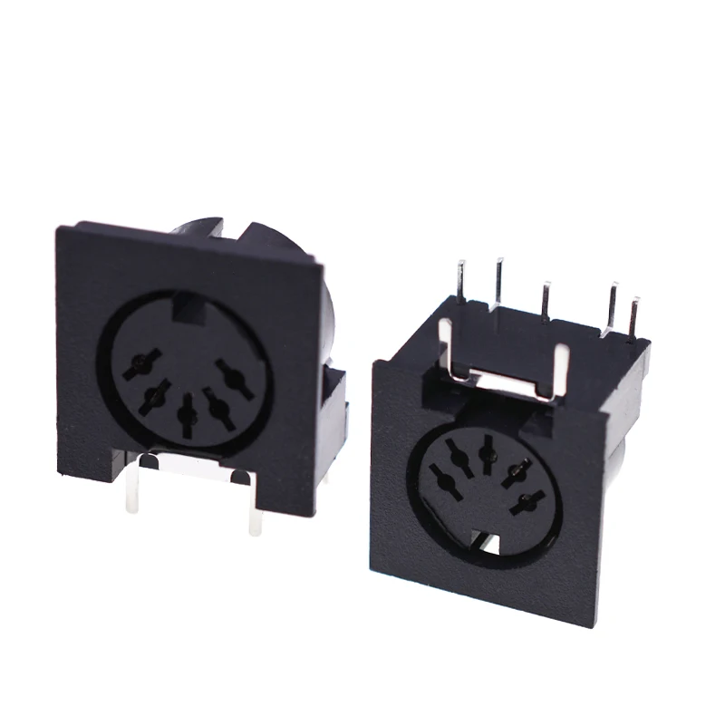 Din-d501a Ps2 Socket Circular Din Jack Connector 5pins Contact Cores ...