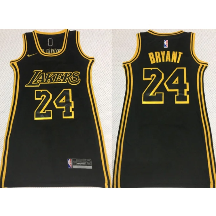 

Wholesale Hot Sale Classical NBA- Woman Basketball Jersey Dress 24 Kobe Woman Basketball Jersey Dress, White,yellow,blue