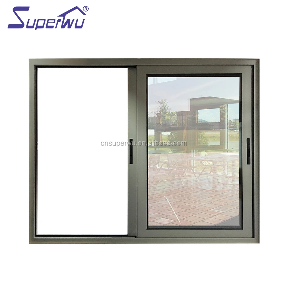 High Quality Sliding Windows Double Glass Window Customized Aluminum Alloy Folding Screen Magnetic Screen Graphic Design Modern