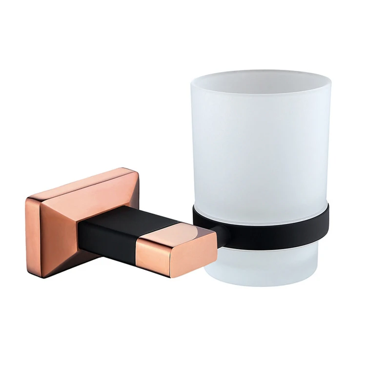 Luxury Black And Rose Gold Bathroom Accessories Set 6 Piece Buy