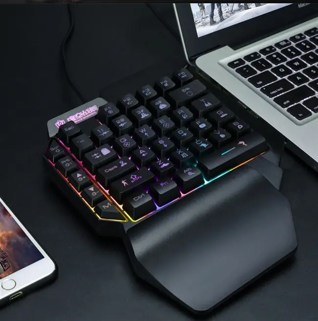 Multimedia One-handed Keyboard One-hand Led Backlight Portable Usb ...