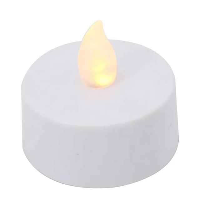 Wholesale Premium Plastic Warm Electric Flickering Flame Battery Operated White Tealight Mini Led Light  Candle