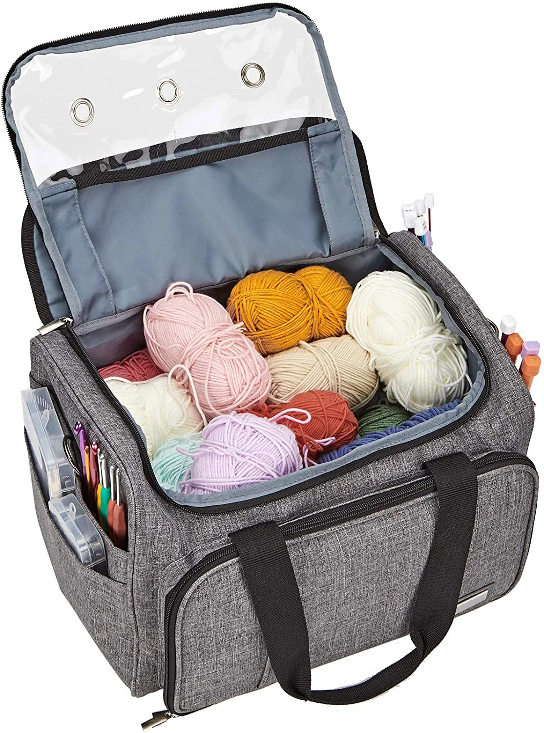 custom logo yarn storage bag yarn organizer knitting bags