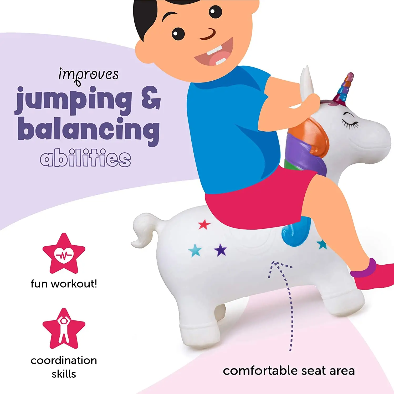 Custom Children's Horse Jumping Toy Inflatable Show Children's Vaulting