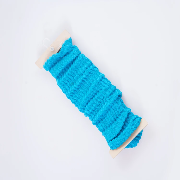 
Factory direct sale cheap and beautiful custom blue leg warmer long leg socks 
