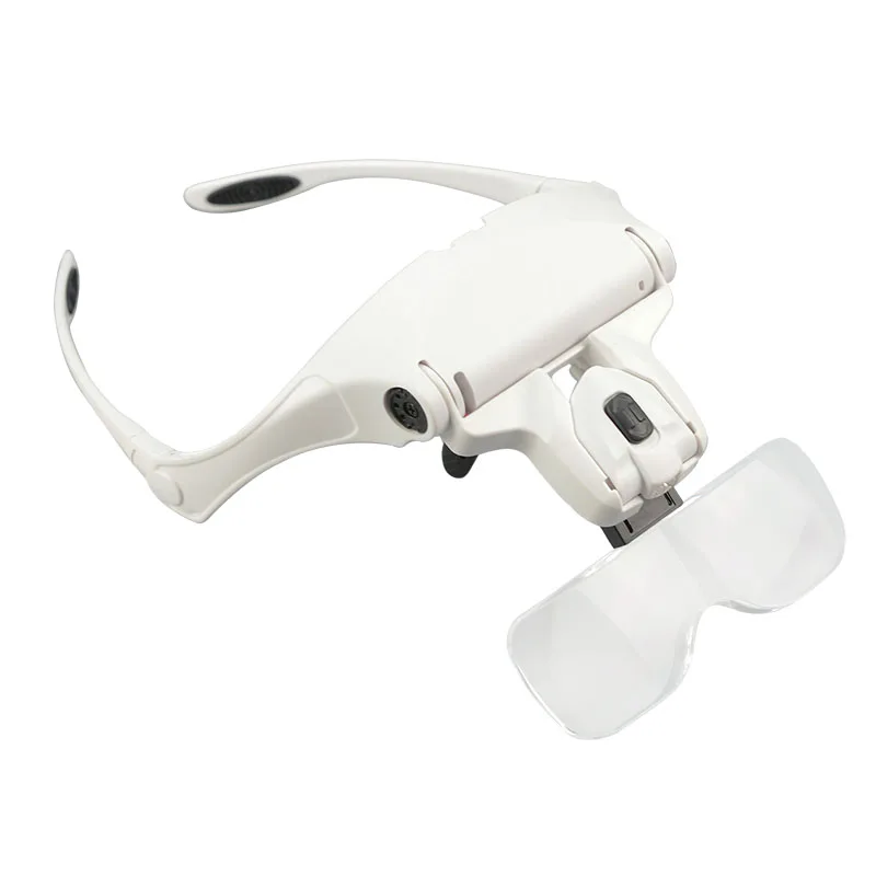 Mg9892b2 Head Worn Magnifying Glasses With Led Light Lamp Visor Head ...