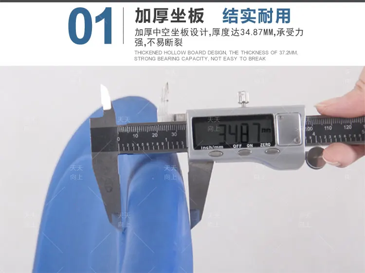 HDPE School Furniture Student Chair Blow Molding Library Tablet And Chair College Chairs with Writing Pad