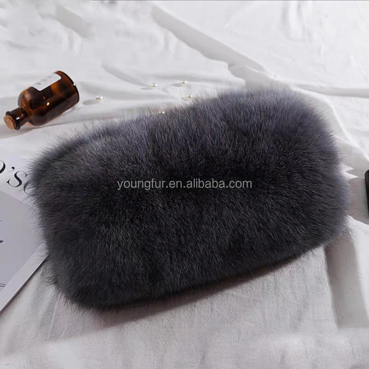 Fashion Hot Sale Factory Supply Winter Real Fox Fur Heated Hand Warmer 