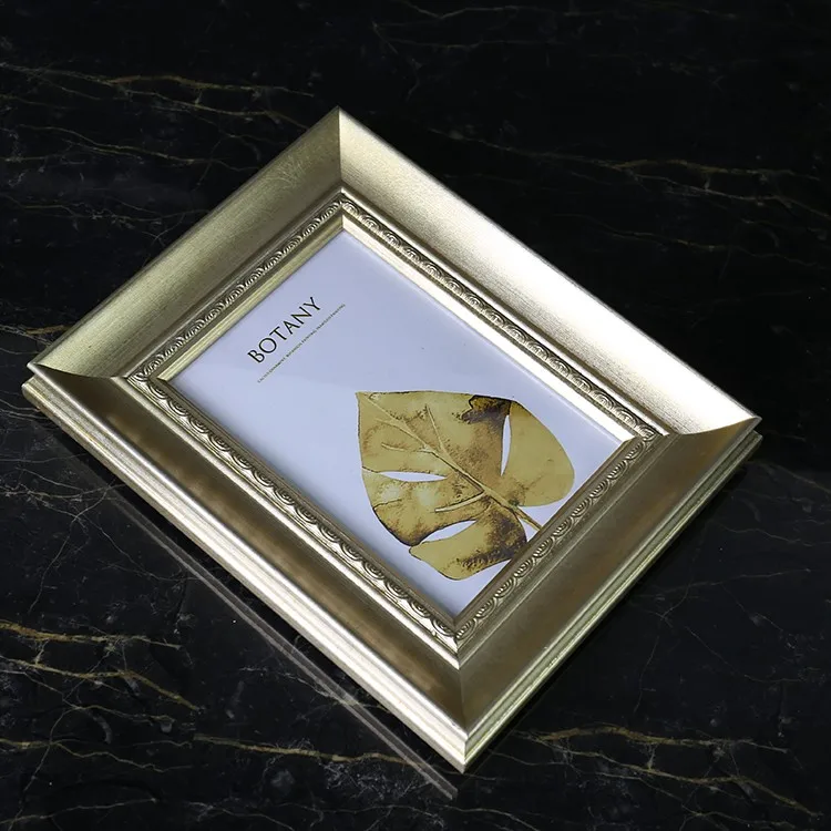 Ornate Gold Foil Plated Wood Photo Frame Gold For Art Decor Buy Photo