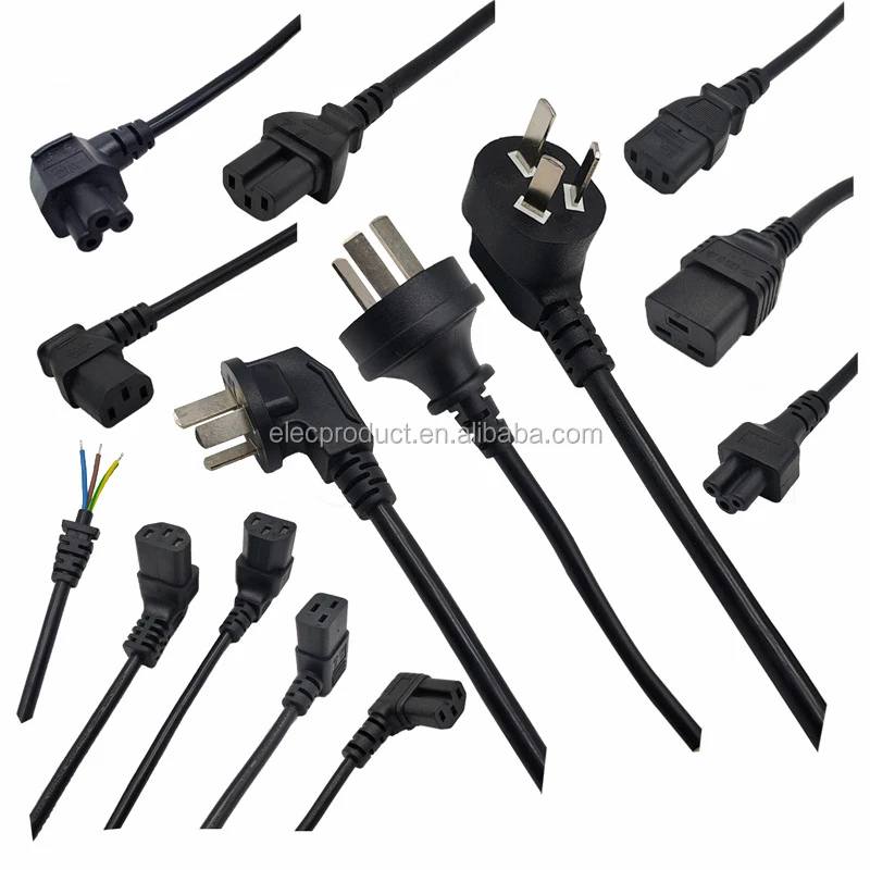 Euro Plug Cable Iec C13 Computer Power Cable Extension Cord 0.3m 1m 1