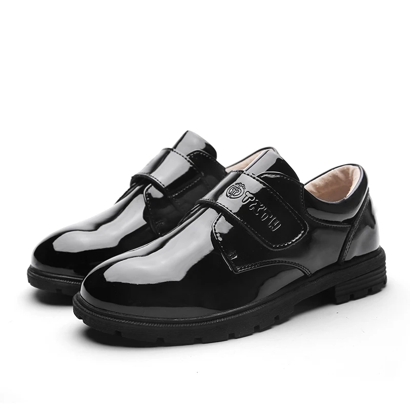 
New Boys Leather Shoes British Style School Performance Kids Wedding Party Shoes White Black Casual Children Moccasins Shoes 