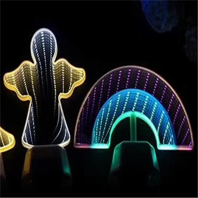 Party Decor Tunnel Lamp Double-side Infinity Light LED Light 3D Infinity Mirror Angel Sign led Night Light