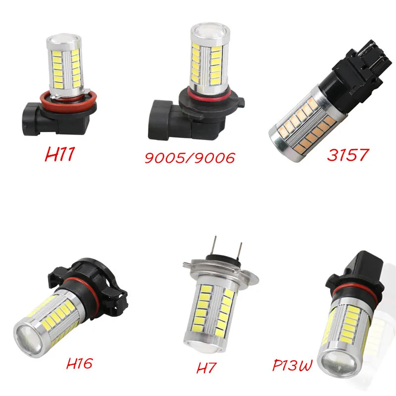 H4 33SMD LED Car Headlight Bulb Daytime Running Light Whit Motorcycle Fog Lam CE