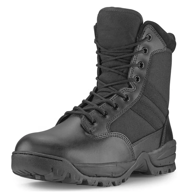 Polishable Full Grain Leather Army Military Boots Tactical Combat Boots ...