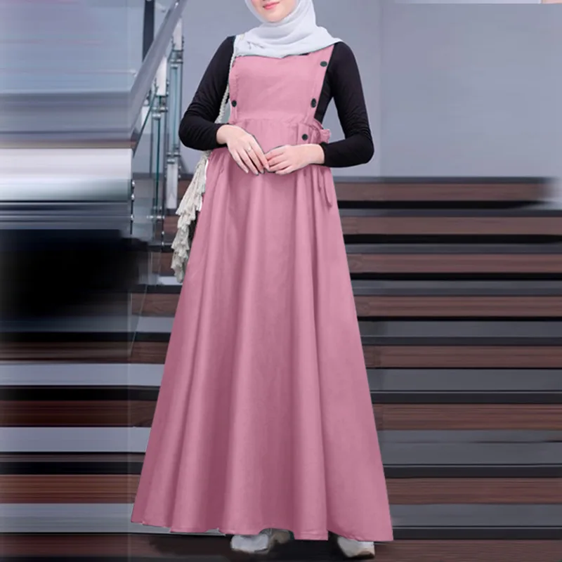 2023 Muslim Summer New Arabian Style Pure Color Simple Temperament All