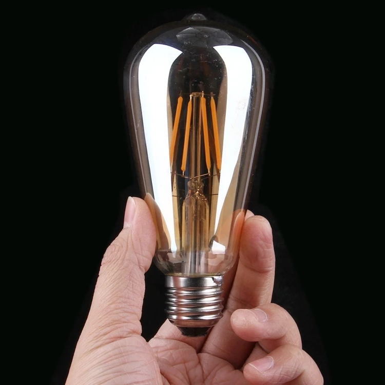 ST64 antique vintage LED filament edison bulb 4w equivalent 40w dimmable industrial decorate lamp E26 E27 Base