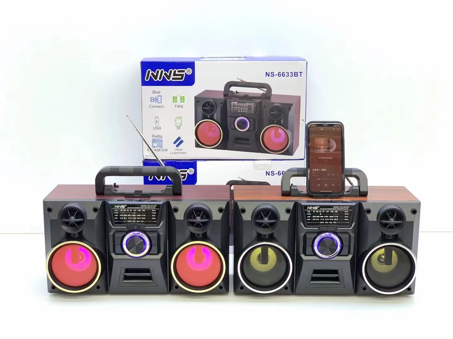3 Inch Portable Bluetooth Speaker Ns-6633BT with FM Radio, Super Bass ...