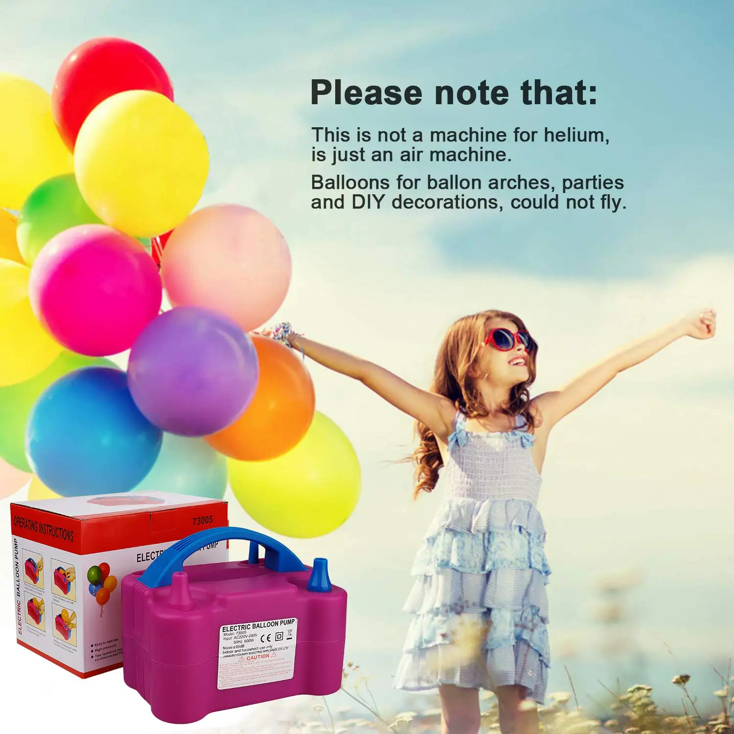 High Performance Balloon Machine - Portable Electric Pump