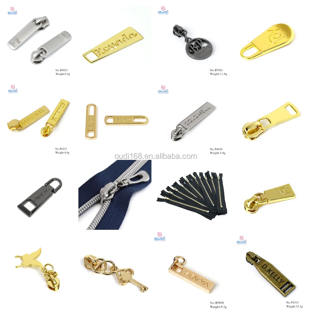 Wholesale Custom Metal Zipper Puller Round Embossed Logo Zipper Puller