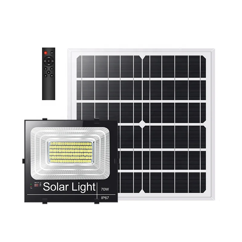 Super Bright 70W 140LED Waterproof Solar Spotlight Remote Control Outdoor Landscape Multi-Function Lighting