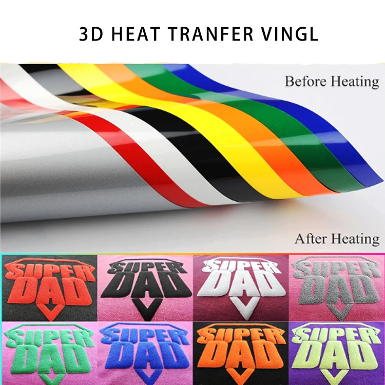 Vinyl Tech 3d Puff Heat Transfer Vinyl Puff Flex Heat Transfer Vinyl ...