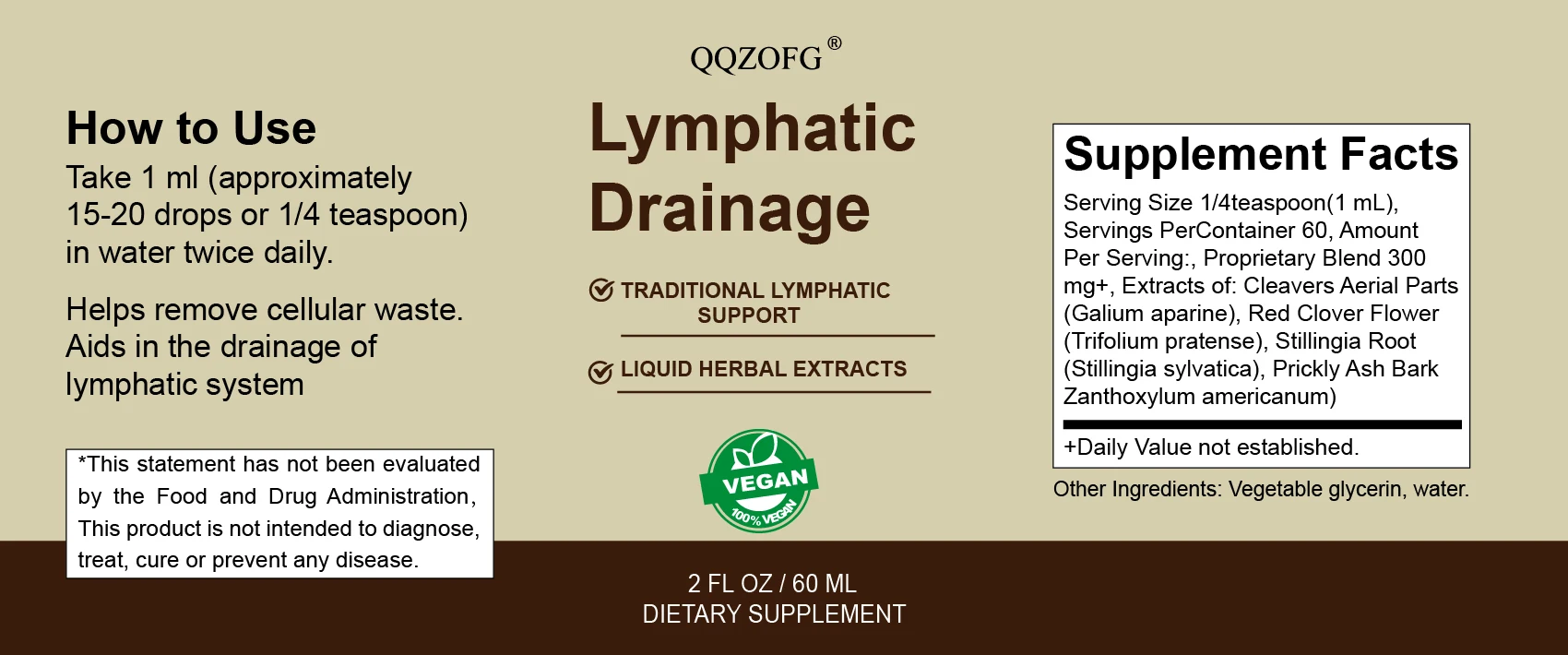OEM Label Lymphatic Drainage Liquid Drops Herbal Supplements Echinacea ...