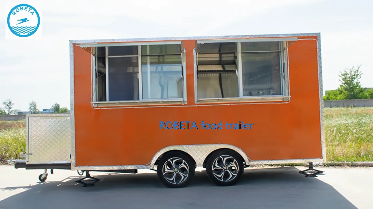 Trolley Concession Delivery Push Cart Outdoor French Fry Taco Trailer