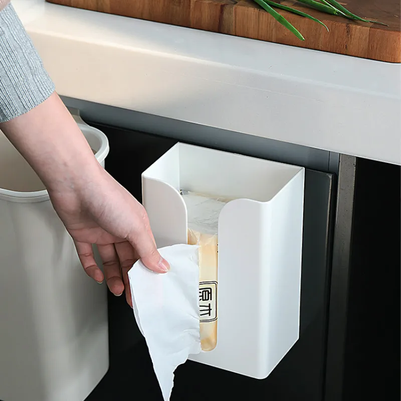 Wall-mounted Napkin Household Tissue Paper Box Kitchen Toilet Perforated Storage 