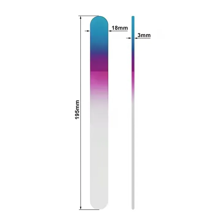 product good quality professional glass nail files with case custom logo colorful glass nail file-2
