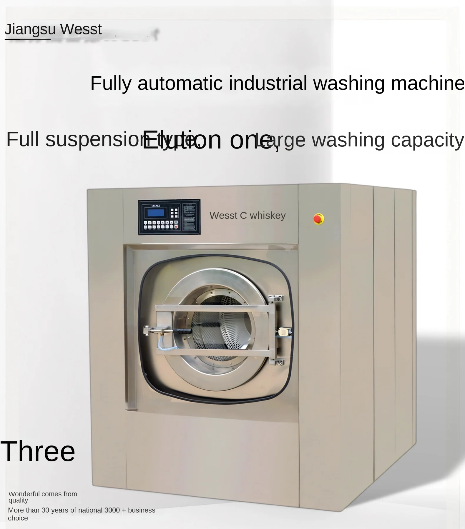 cHINCAN 30KG-100KG Industrial Washing Machine Automatic Elution ...