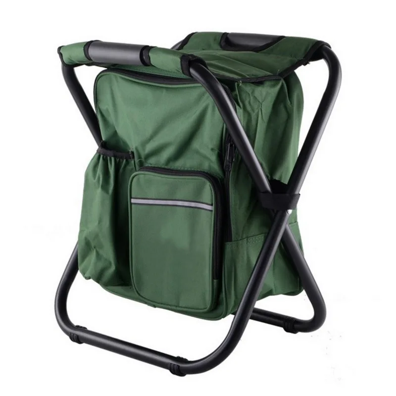 Hot Selling Multipurpose Foldable Light Weight Fish Stool with Picnic Cooler Thermal Insulated Bag