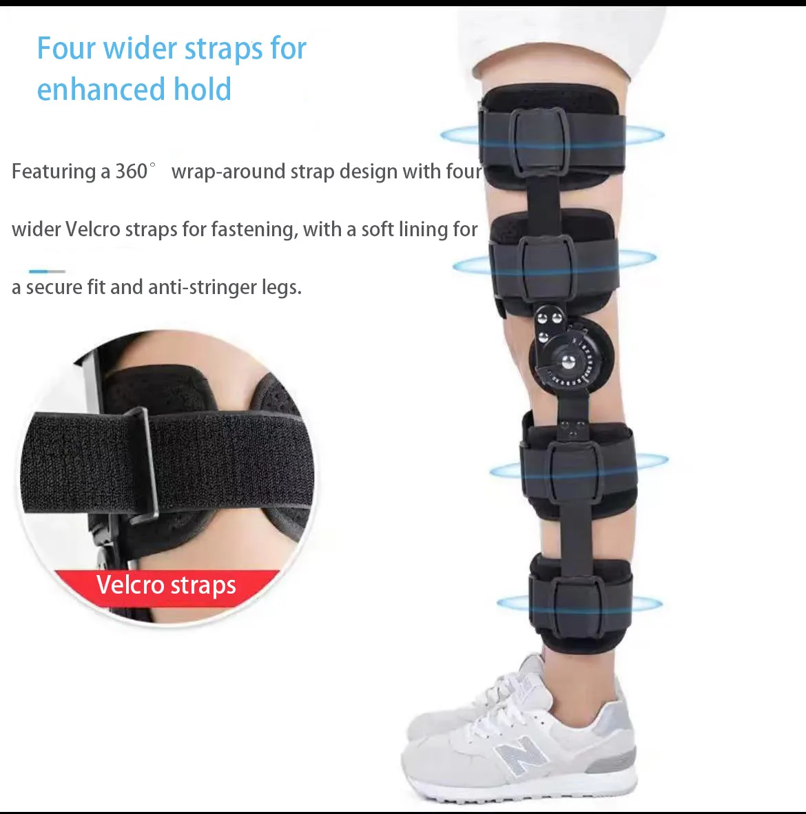 Professional Medical Orthopedic Leg Brace Adjustable Fracture Knee Support Thin Flexible Protective Device Elbow Knee Pads manufacture