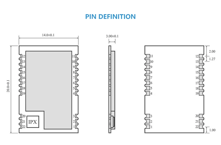 Cleqee-2 E22-900M22S SX1262 915Mhz 22dBm 6500m Long Range SMD IPEX  Wireless Transceiver (transmitter/receiver) LoRa IOT Module