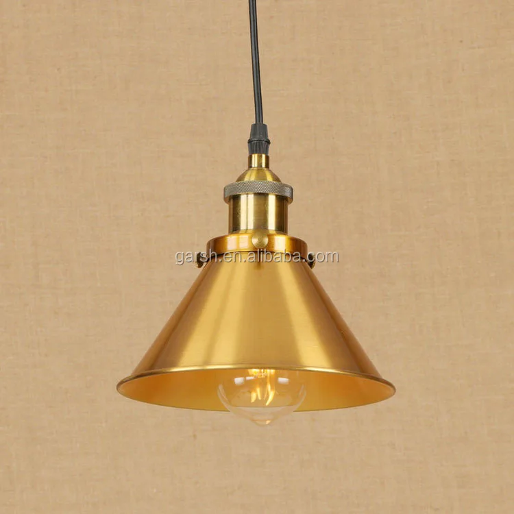 industrial brass pendant lamp