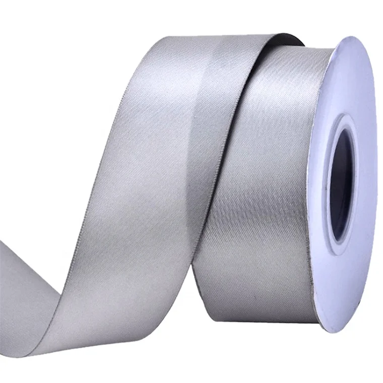 silver satin ribbon wholesale