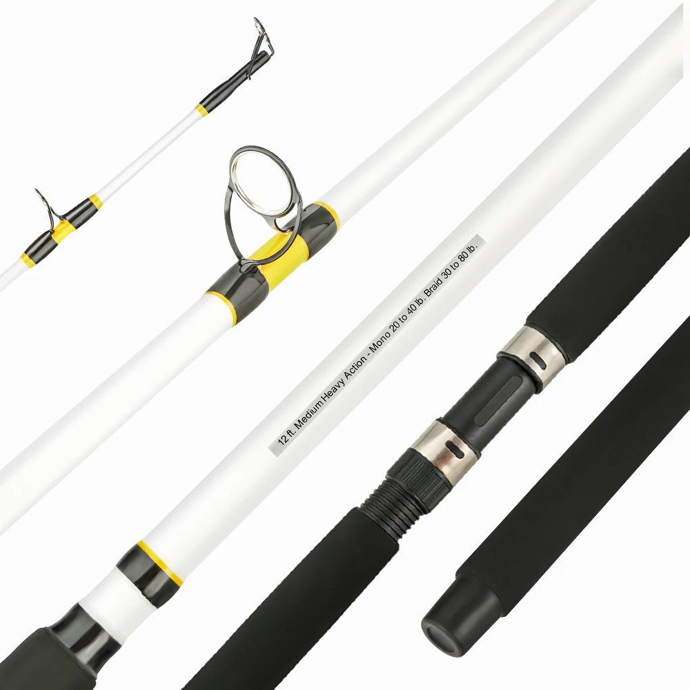 Tomyo 12ft 2sections Big Catfish Boat Fishing Rods For Long Casting