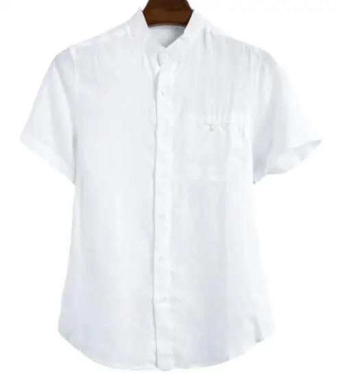 Wholesale Mens Linen Cotton Short Sleeve Summer Shirts